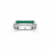 Silver Malachite Spark Ring