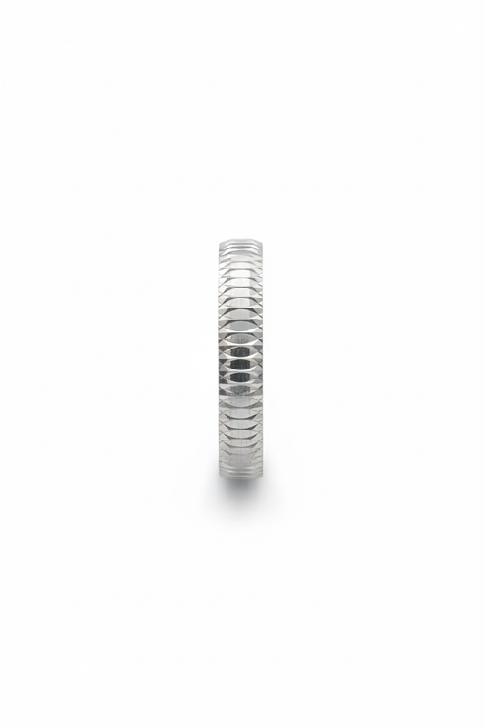Silver Ripple Coil Band