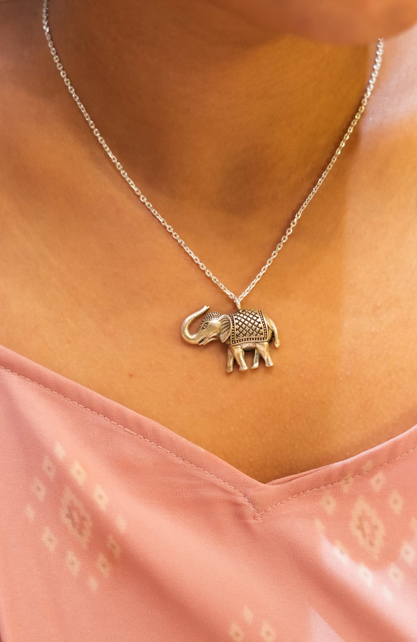 Aadhya Haathi Carved Necklace Set