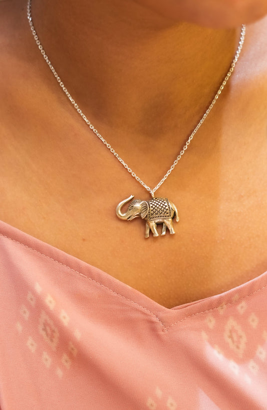 Aadhya Haathi Carved Pendant