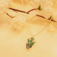 Aadhya Leaf Enamel Necklace Set