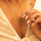 Aadhya Leaf Enamel Necklace Set