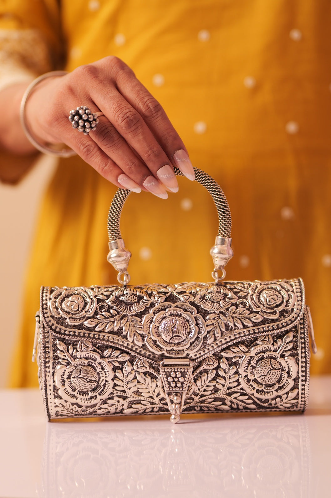 Virasat Intricate Handcrafted Floral Purse