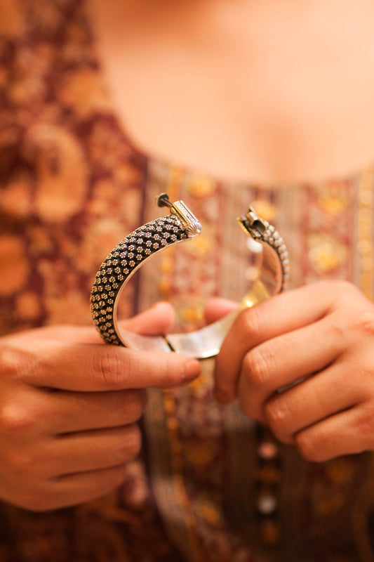 Anaya Mini Floral Weave Kada