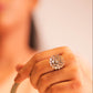 Lustre Flower Twinkling Necklace Ring Set