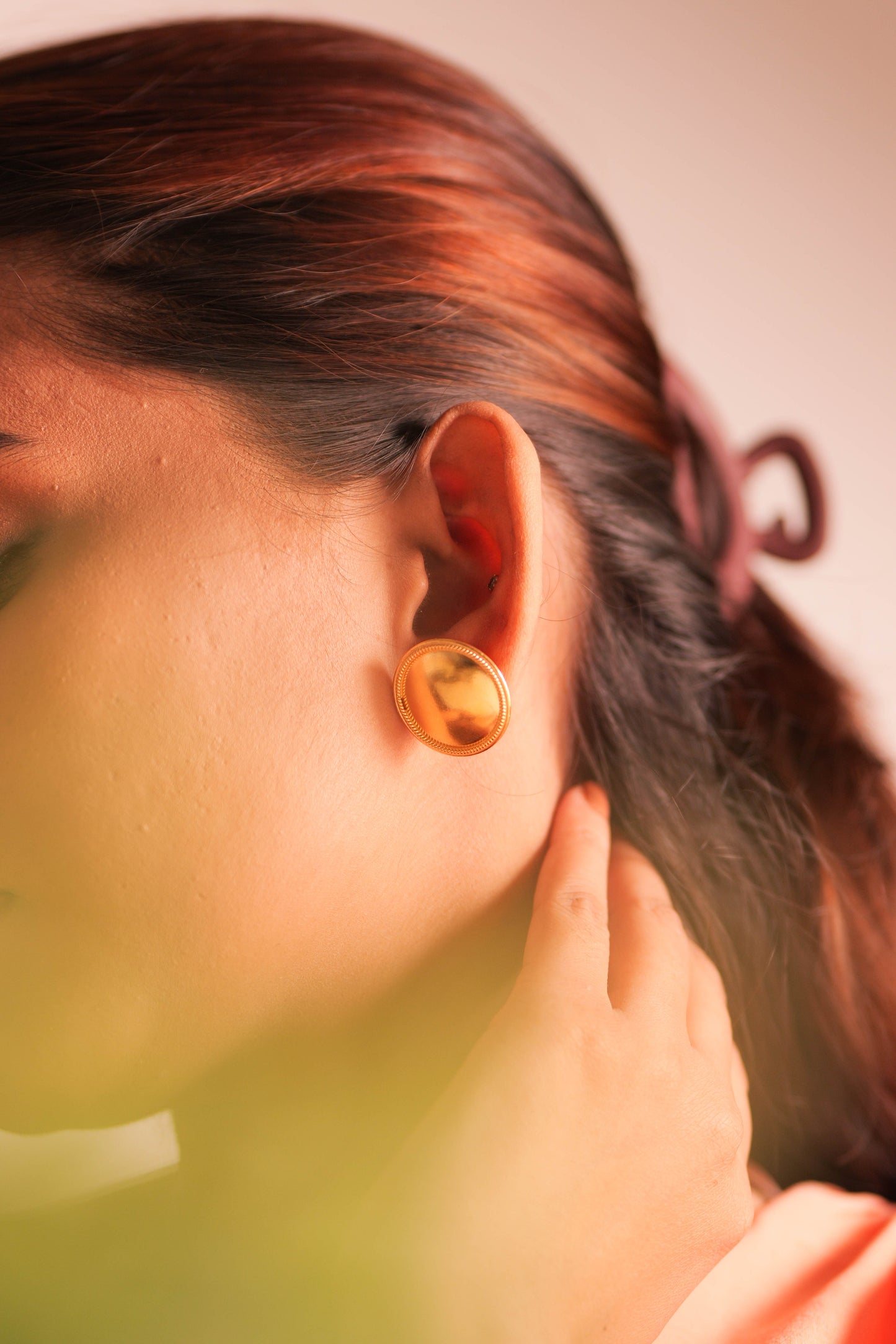 Aadhya Classic Matte Studs – Gold