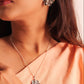 Ruh Embossed Flower Necklace Set
