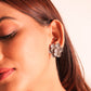 Ruh Embossed Flower Necklace Ring Set