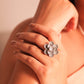 Ruh Embossed Flower Ring