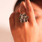 Ruh Embossed Flower Ring