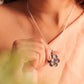 Ruh Embossed Flower Necklace Set