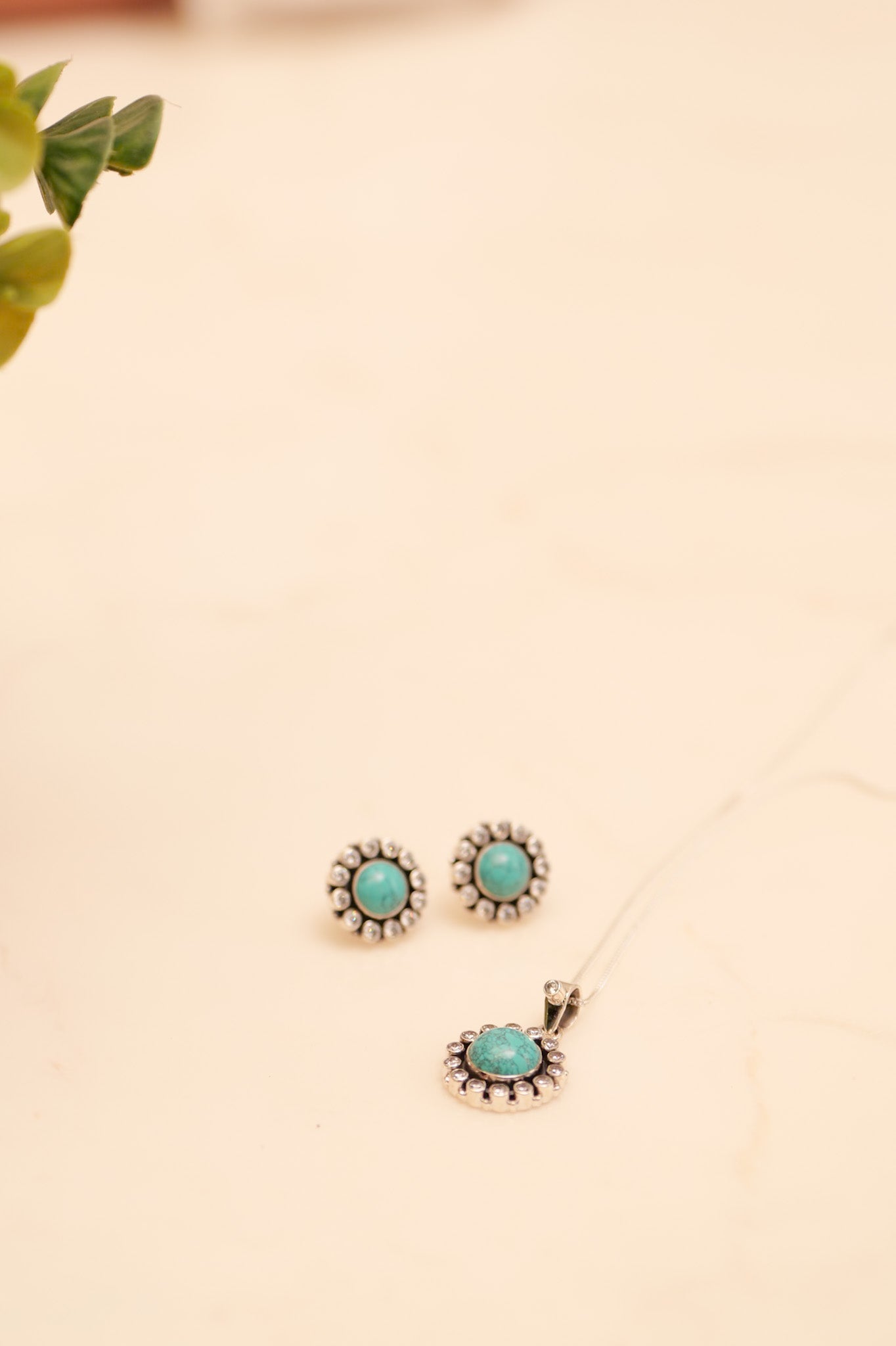 Aadhya Jadau Turquoise Necklace Set