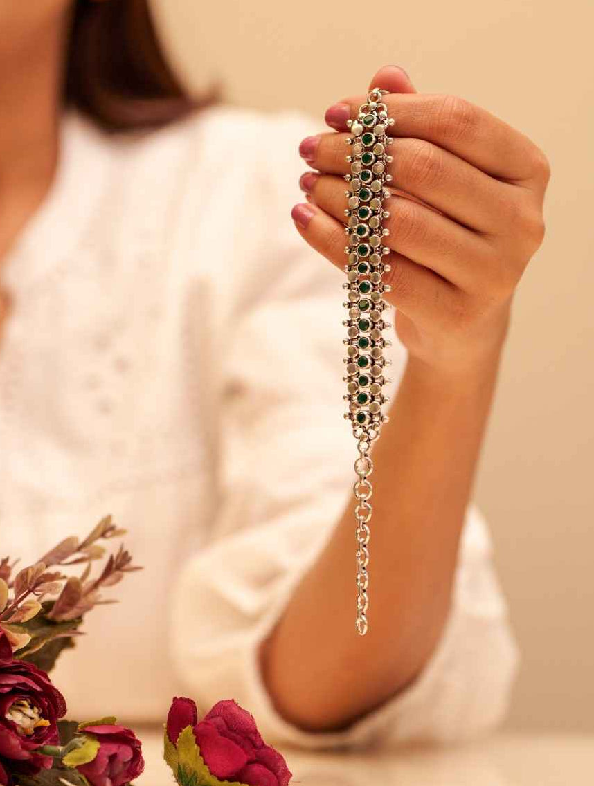Tattva Green Jadau Vintage Bracelet