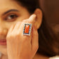 Classic Orange Jadau Cocktail Ring