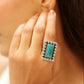 Classic Turquoise Jadau Cocktail Ring