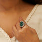 Timeless Green Jadau Cocktail Ring
