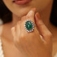 Timeless Green Jadau Cocktail Ring