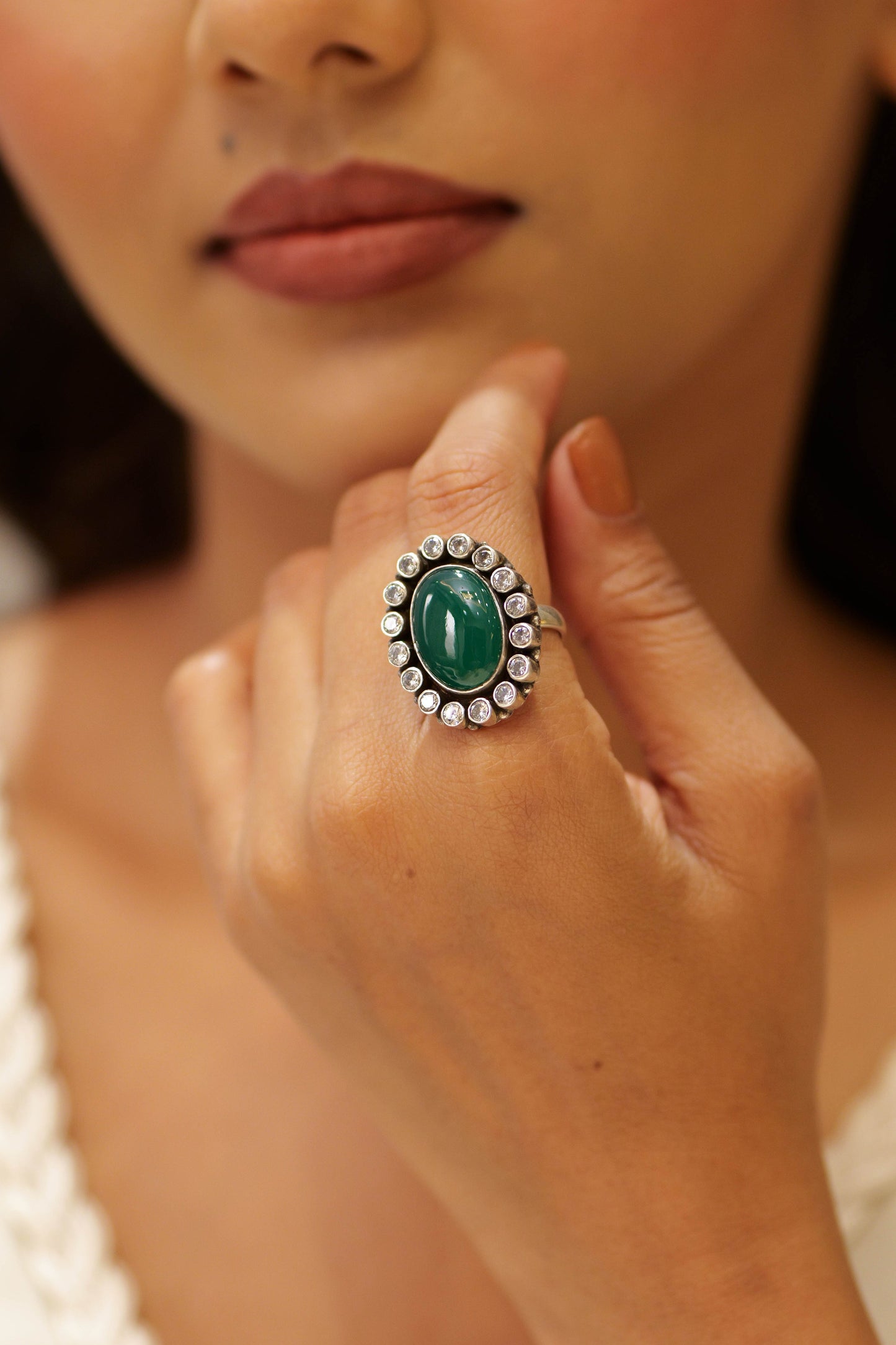 Timeless Green Jadau Cocktail Ring