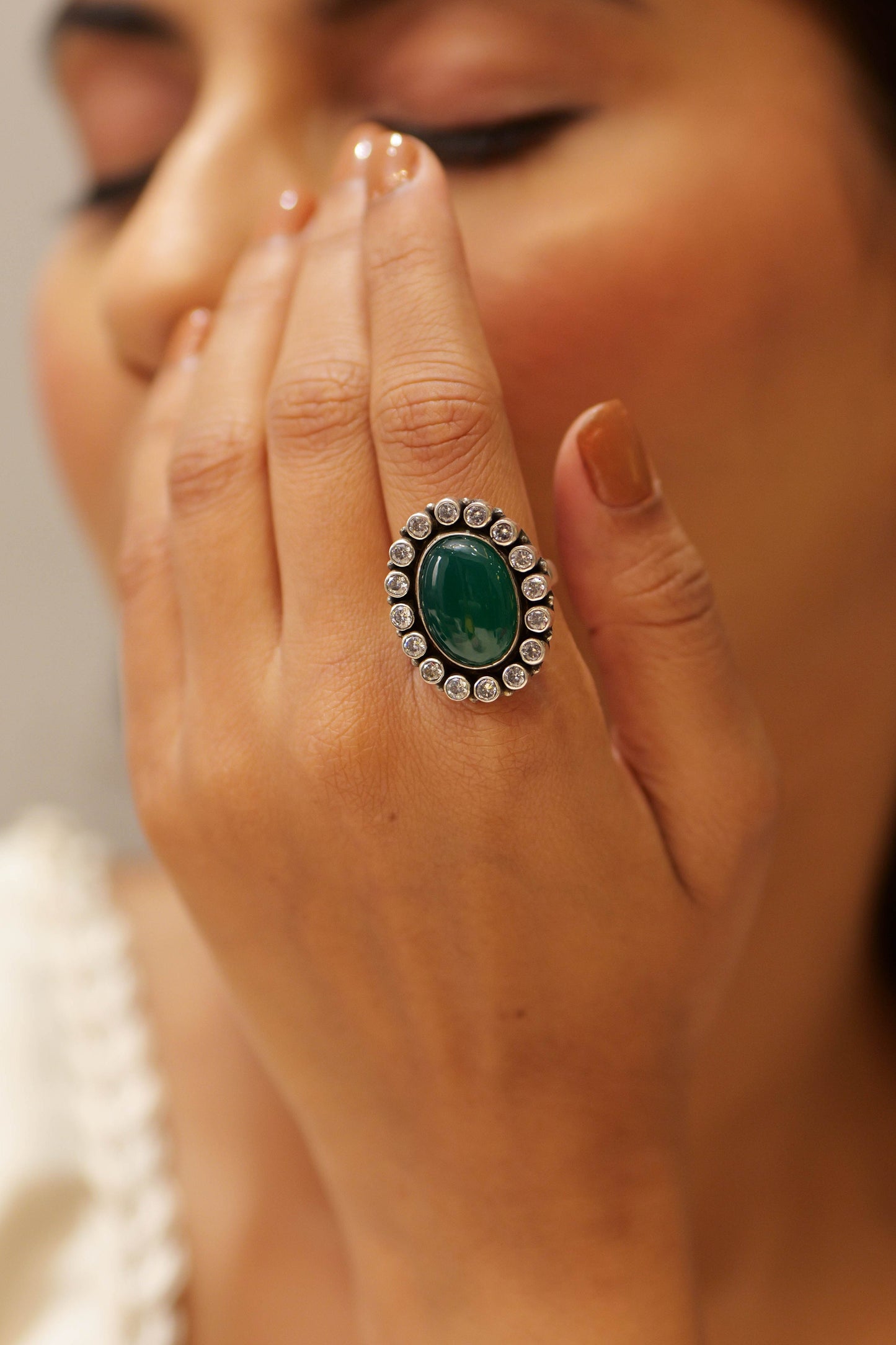 Timeless Green Jadau Cocktail Ring