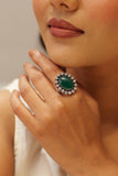 Timeless Green Jadau Cocktail Ring
