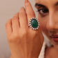 Timeless Green Jadau Cocktail Ring