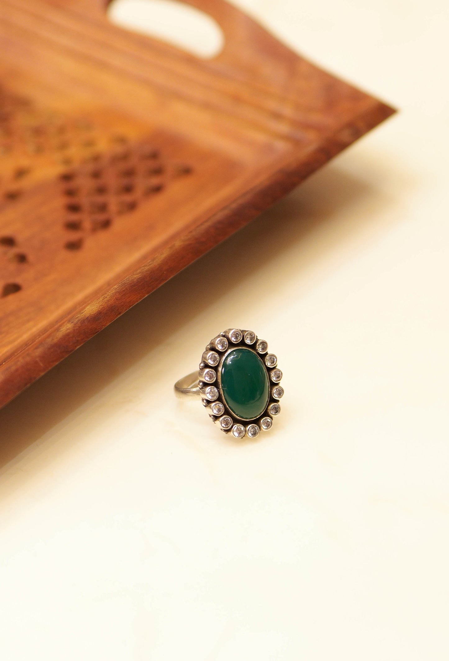 Timeless Green Jadau Cocktail Ring