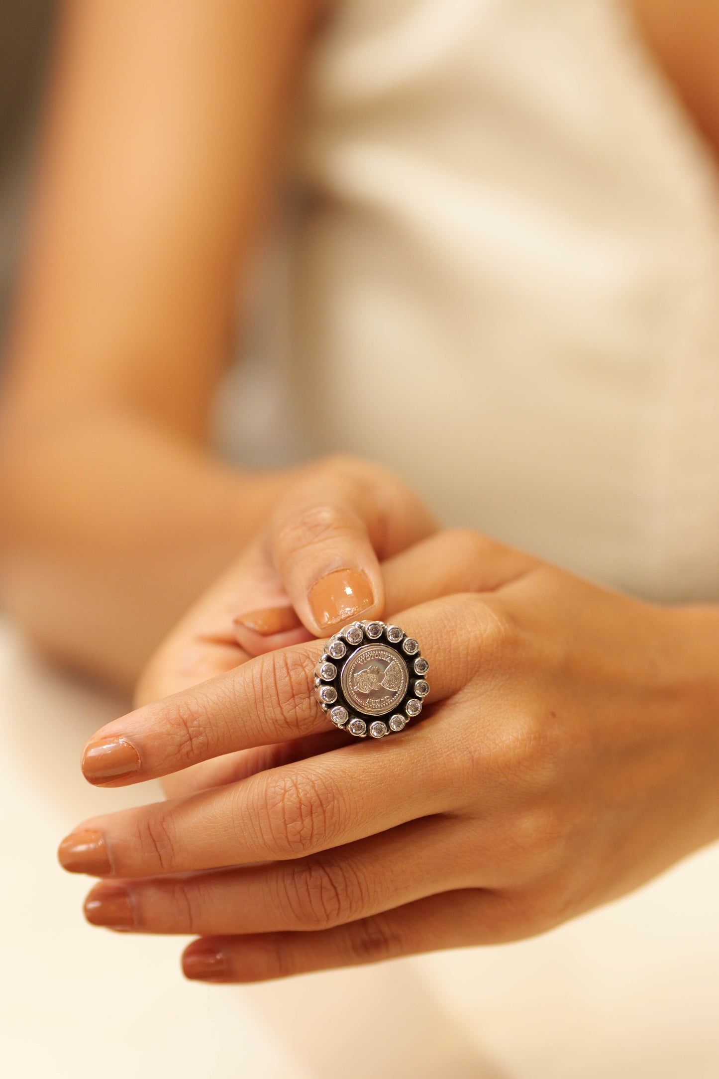 Timeless Victorian Coin Cocktail Ring