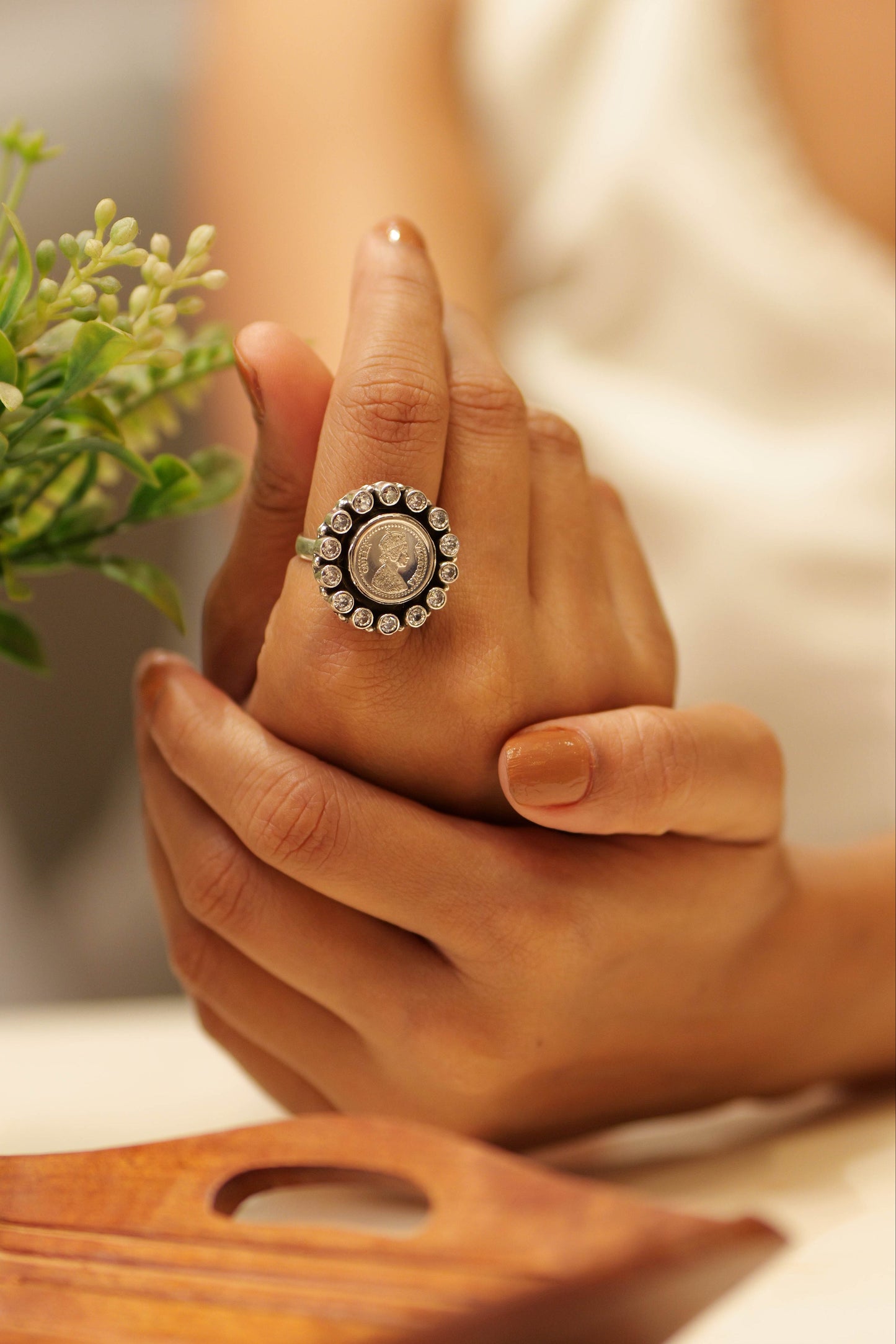 Timeless Victorian Coin Cocktail Ring
