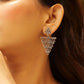 Lustre Twinkling Triangle Earrings