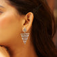 Lustre Twinkling Triangle Earrings