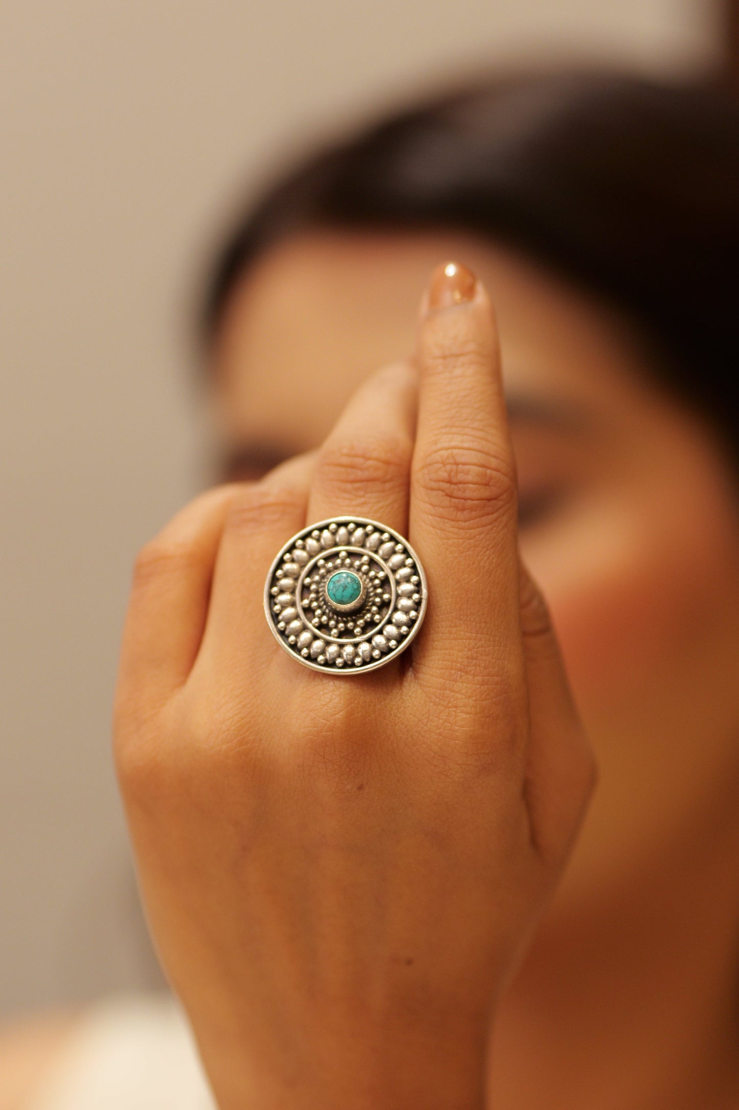 Anokhi Turquoise Mandala Ring