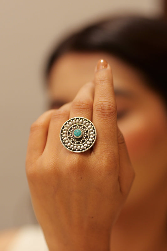 Anokhi Turquoise Mandala Ring