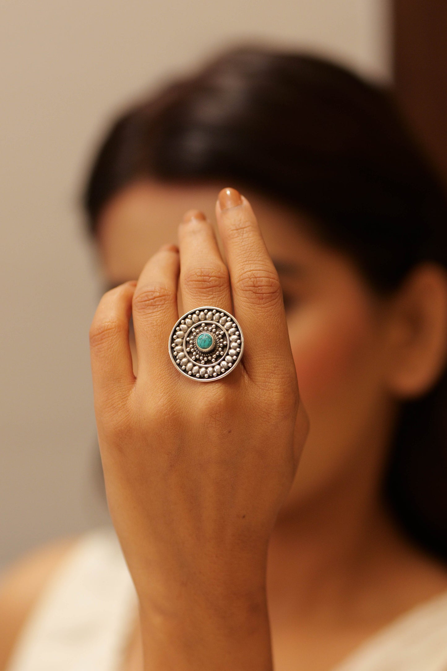 Anokhi Turquoise Mandala Ring