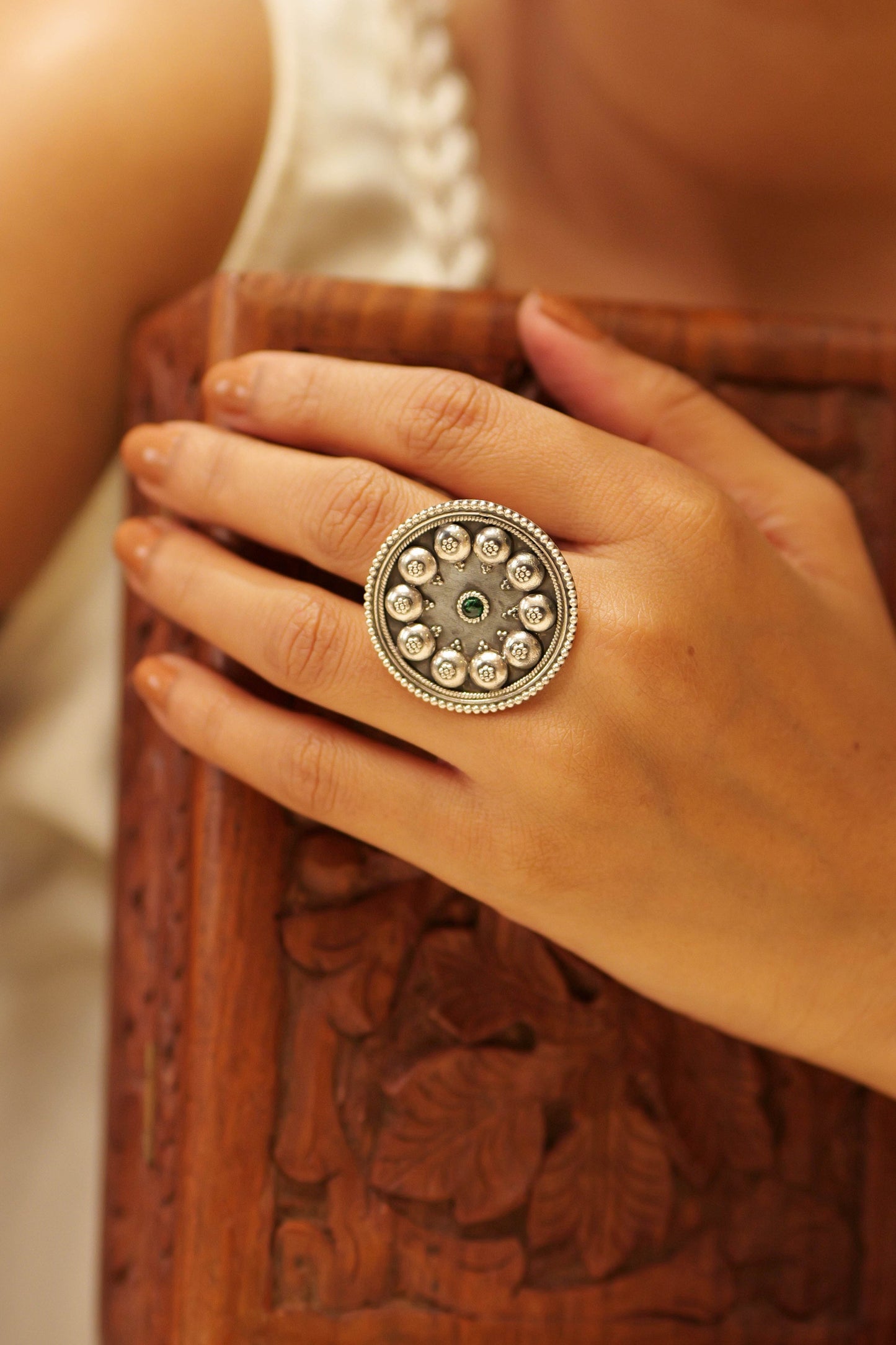 Anokhi Emerald Daana Statement Ring