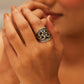 Anokhi Floral Engraved Band Ring