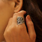 Anokhi Floral Engraved Band Ring