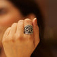 Anokhi Floral Engraved Band Ring