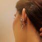 Anokhi Floral Crescent Moon Earcuff