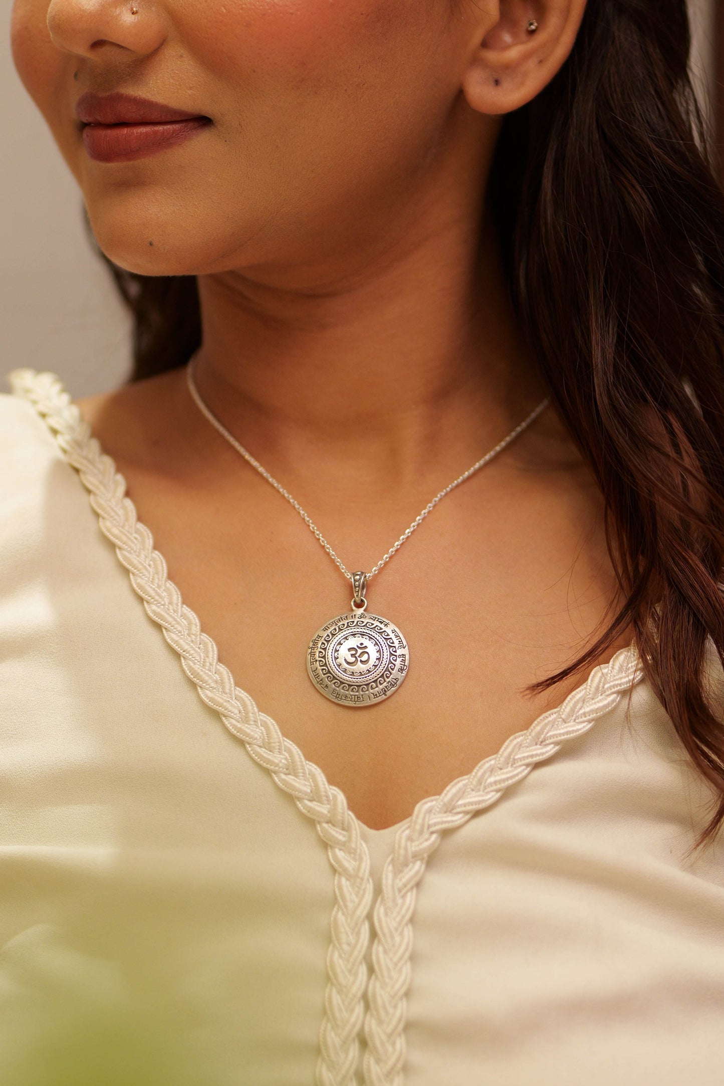 Aadhya Maha Mrityunjaya Om Necklace