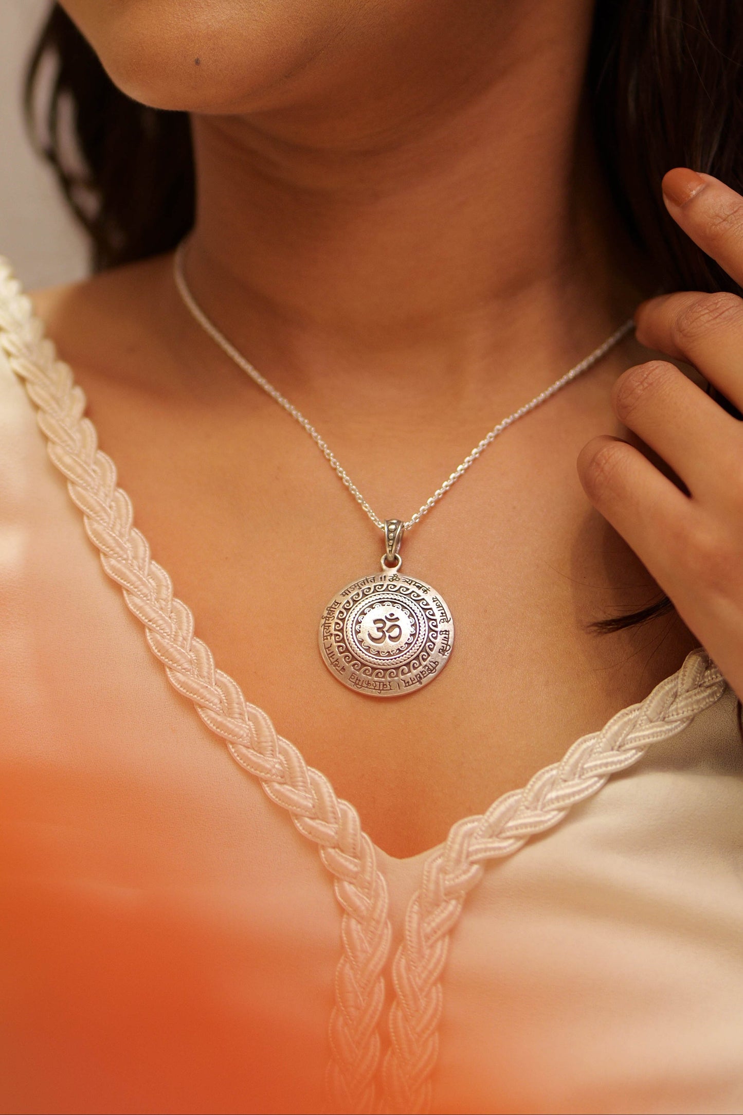 Aadhya Maha Mrityunjaya Om Necklace