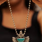 Aadhya Embossed Turquoise Petal Necklace