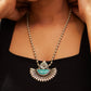 Aadhya Embossed Turquoise Petal Necklace