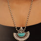 Aadhya Embossed Turquoise Petal Necklace