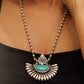 Aadhya Embossed Turquoise Petal Necklace