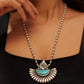 Aadhya Embossed Turquoise Petal Necklace
