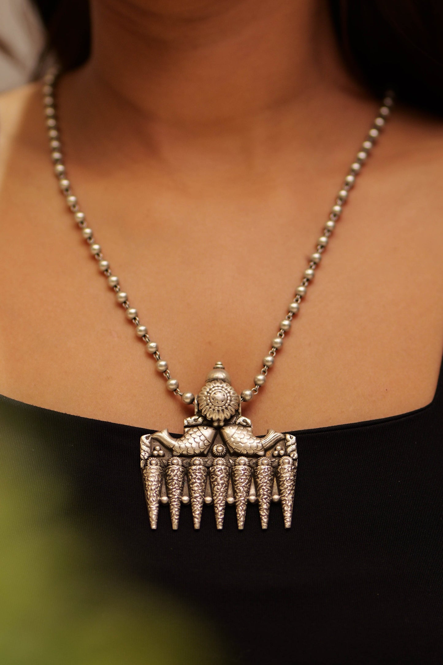 Aadhya Floral Fish Necklace