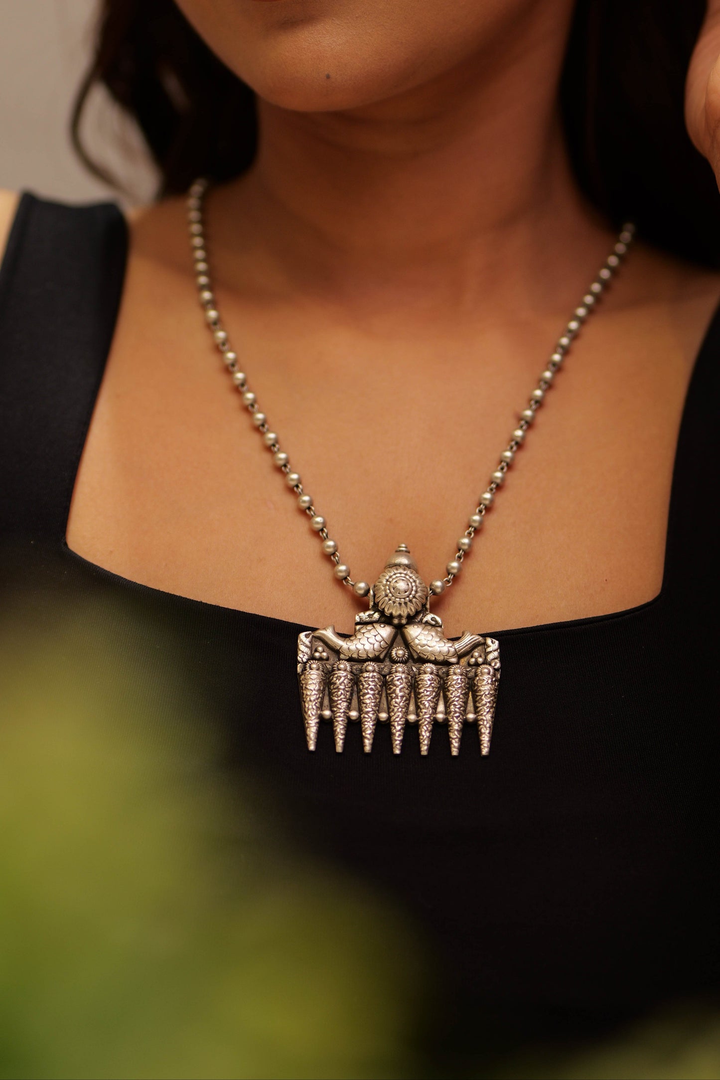 Aadhya Floral Fish Necklace