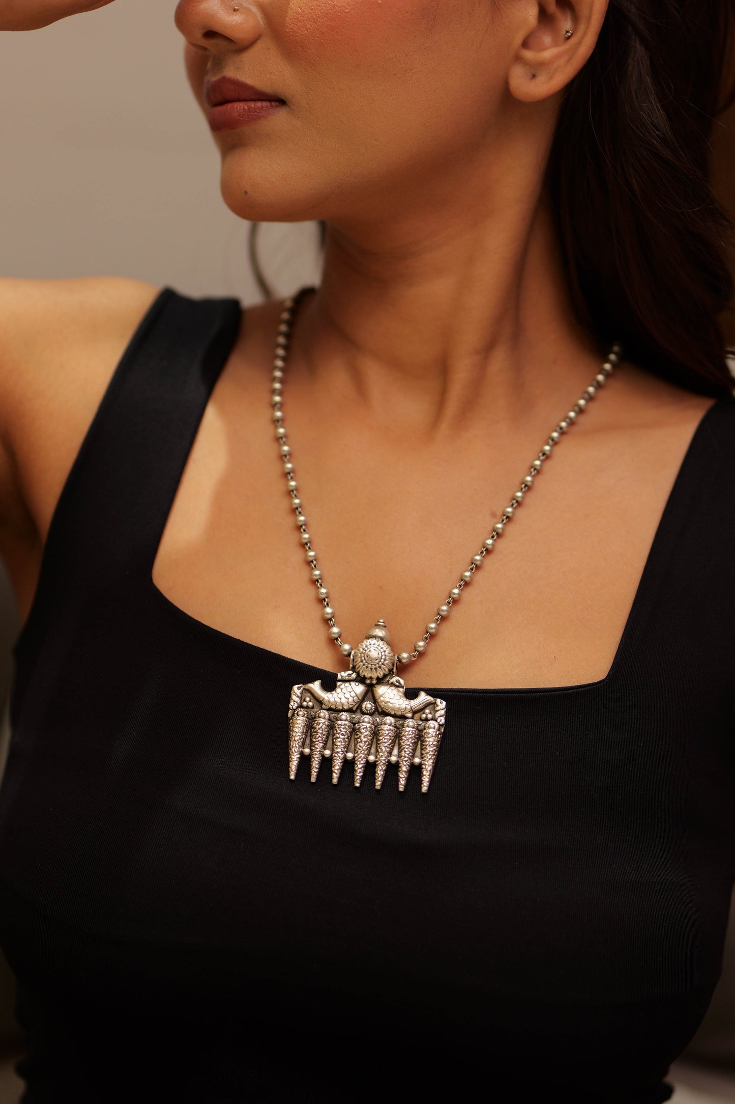 Aadhya Floral Fish Necklace