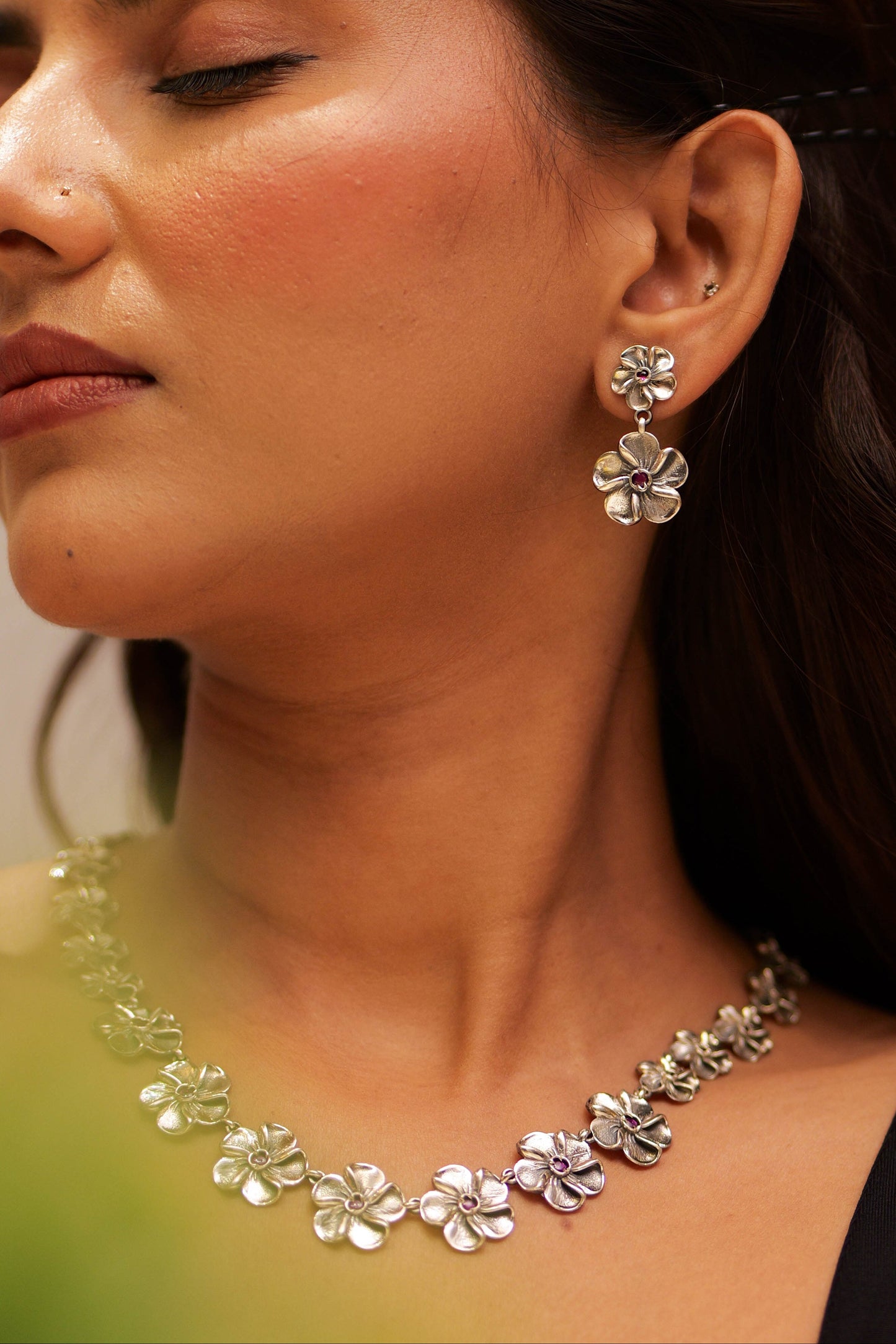 Aadhya Classic Floral Charm Necklace