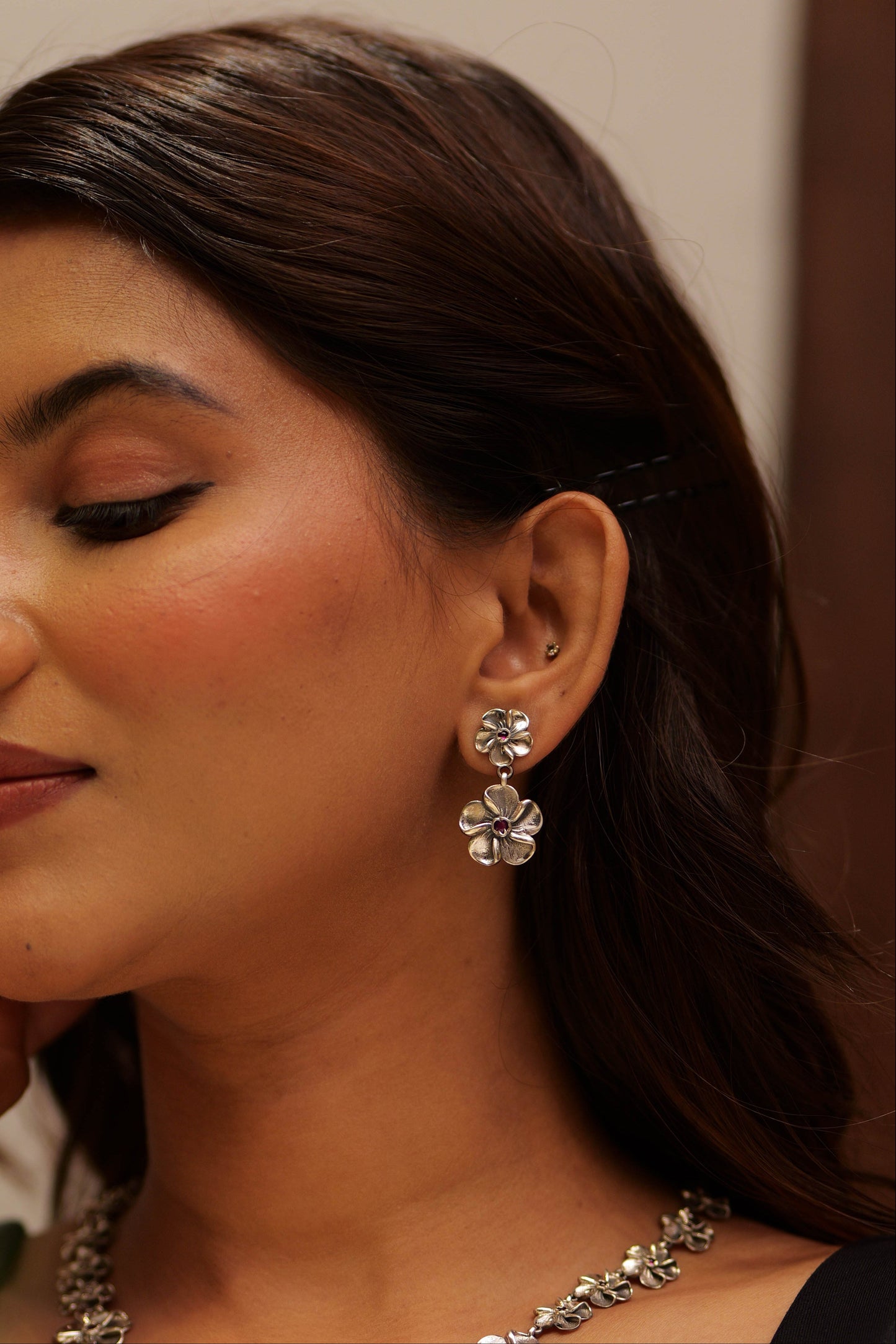 Aadhya Classic Floral Charm Earring